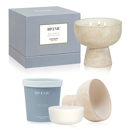 BLUEME-Balance-White-Lotus-Tea-3-Wick-Bundle-Candle-Wax-Refill BLUEME Balance White Lotus Tea 3 Wick Bundle Candle Wax Refill