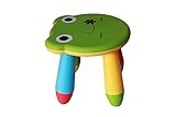 Fiable Cleantech Teddy Face Kids Sitting Stool | Kids Furniture | Plastic Stool Green
