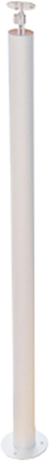 GTPBAO Steel Round Handrail Posts, White Newel Post with Angle Adjustable Top, Indoor Step/Cellar Entryway/Concrete Deck(95cm/37.4 inch)
