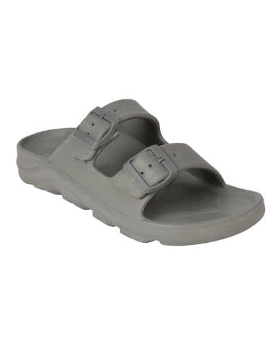 Image of Carlton London Men's Casual Thong Flip Flops with Striped Straps and Metallic Accent