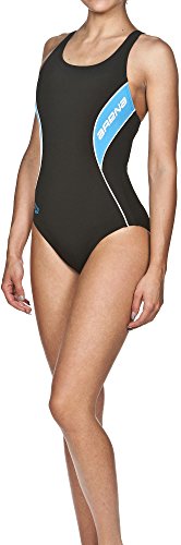 arena Bañador para Mujer Fiord LB Negro Black/Turquoise/White Talla:46 [DE 44]