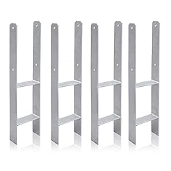 Benelleh-121MM-4-Stueck-Pfostentraeger-Pfosten-121-x-600-x-60-mm-H-anker-Feuerverzinkt-Langlebig-Vierkantholzpfosten-fuer-Pfosten-Zaun-Carports-Stelzenhaeuser