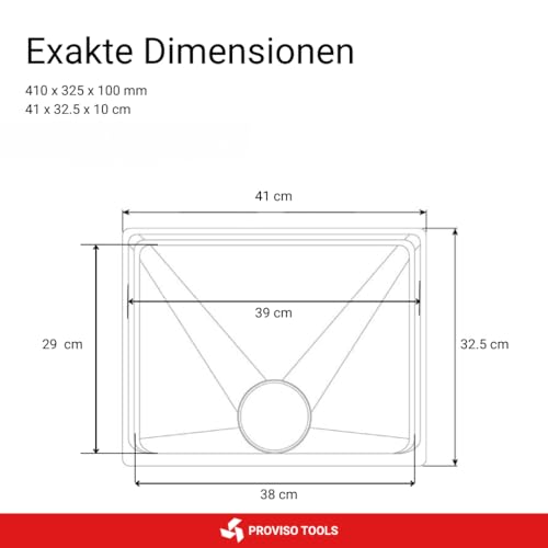 PROVISO TOOLS Trichter groß, Absaugung Werkstatt, Absaugung, Absauganlage, Absaugtrichter, Drechselbank, Rauchabzug Grill, Schweißrauchabsaugung, Größe 410x325x100mm