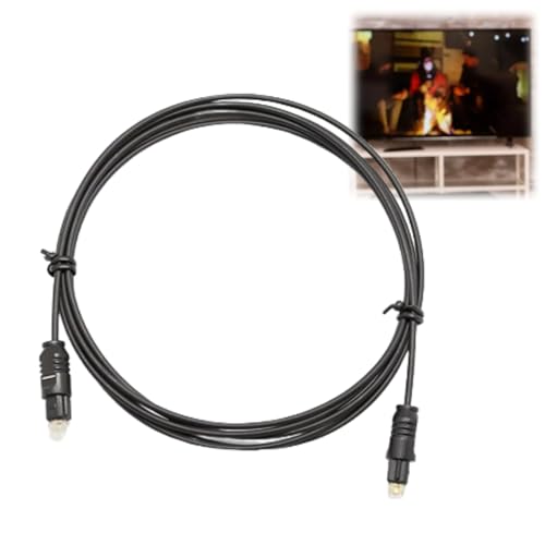 1.5M Optical Audio Cable,Digital Audio Fiber Optic Cables,Effective Fibre Audio Cable,Digital Optical Cable for Soundbar to TV,Tv Fiber C/able to Boost Clarity,Durable Speaker C/able for Home Theater