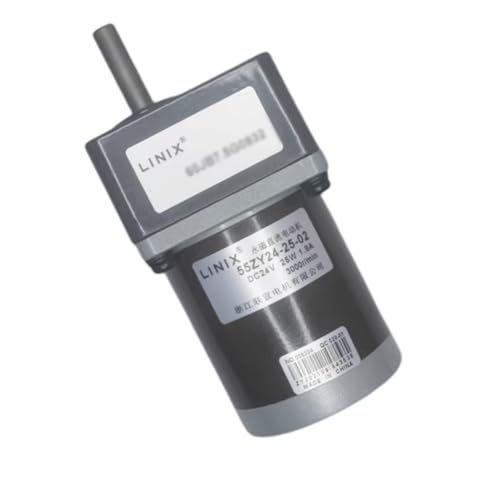 LINIX 55ZY24-25-02 24V DC 25W 3000r/min Gear Motor Permanent Magnet DC Motor with 8mm Shaft Gearbox Reducer (24V DC 25W 3000r/min Motor, 60JB250G0832(Reduction Ratio 1:250))