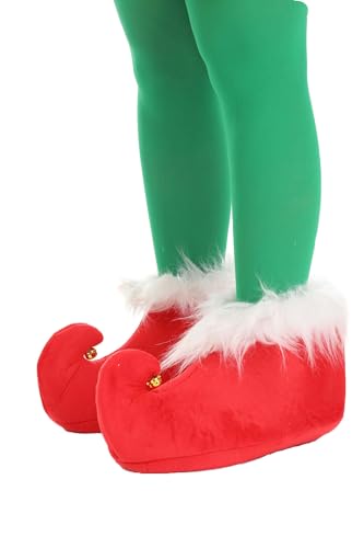 image for Fun Costumes Red Elf Shoes for Adults How the Grinch Stole Christmas P