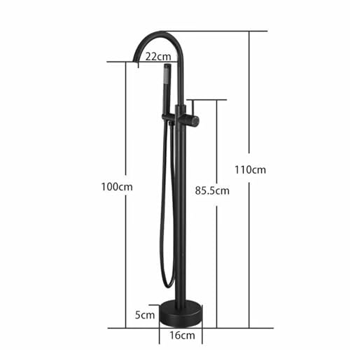 Mélangeur de douche autoportant Taper blanc haut de gamme pour baignoire design LWX