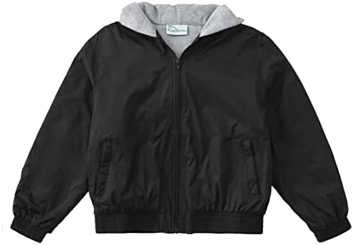 CLASSROOM Big Boys' Uniform Unisex Lined Bomber Jacket, Black, Large image 3