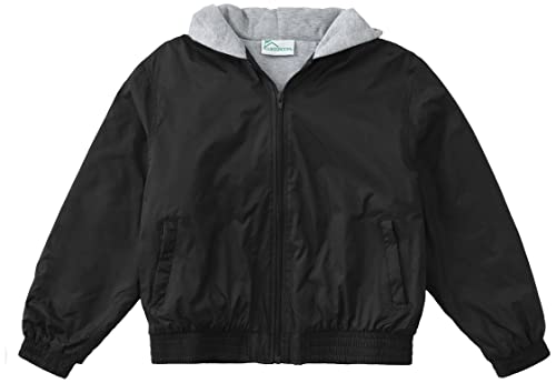 CLASSROOM Big Boys' Uniform Lined Bomber Jacket, Black, Large