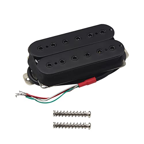 FLEOR Alnico 5 Electric Guitar Neck Pickup Double Coil Humbucker Pickups-Black