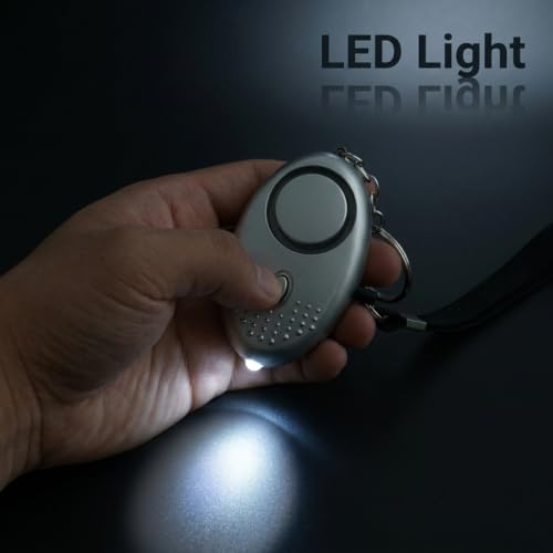 Image of ZIBUYU Safety Alarm Keychain, 1 Pack, 130dB Siren, LED Light