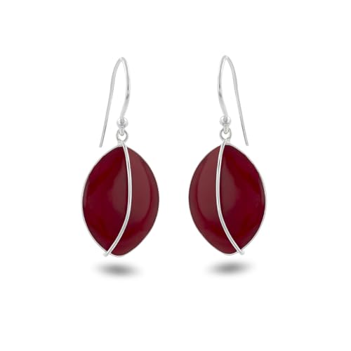 Corail rouge naturel et vertus lithothérapie sur boucles d'oreilles