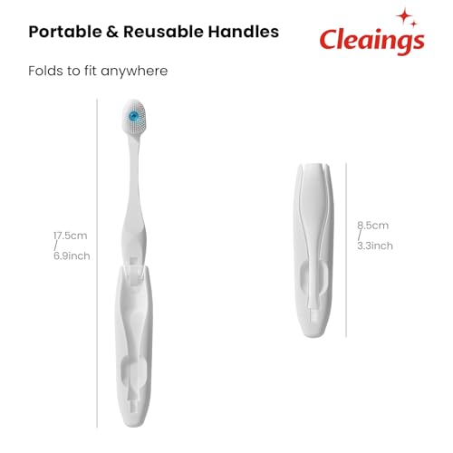 Mini brosse à dent avec dentifrice menthe forte pour le camping