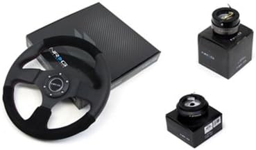 89-97 Mazda Miata NRG 320MM Steering Wheel + Hub + Quick Release Black