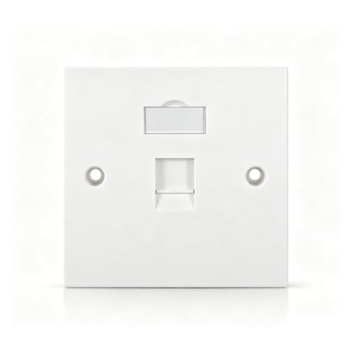 Image of RJ45 Socket Cat6 Ethernet Wall Socket with Keystone Jack