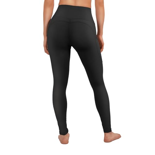 ALFROTEY Leggings de treino com bolsos para mulheres com controle de barriga, calças de ioga para ac