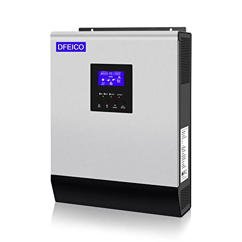 Solar-Wechselrichter 800W, WLAN-GPRS-Fernüberwachung Kurzschlussschutz Hybrid-LED-LCD-Display Solar-Wechselrichter-Ladegerät mit MPPT für Zuhause Cover