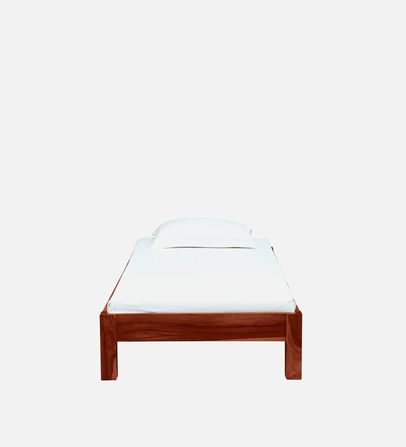 Image of Furnire Carp Sheesham Wood Single Bed Without Storage for Bedroom Home Solid Wood Low Height Single Palang Cot for Hotels (Do It Yourself) - (Honey Finish)