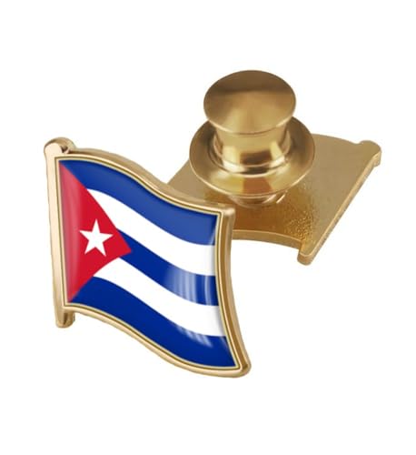 Image of vmcoatdu Country Flag Backs Locking Pin Keepers Locking Clasp Pin Badge International Travel Brooch Metal Alloy Souvenir Pin 0.75x0.7 Inch Small Pin