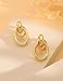 14K Gold Plated Knot Statement Earrings for Women Hypoallergenic Chunky Drop Dangle Earrings - Lightweight Fashion Accessories Gold Jewelry Gifts for Womens Trendy