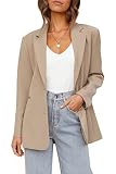 Womens Casual Blazers Long Sleeve Oversized Open Front Business Lapel Button Work Office Jackets Lig