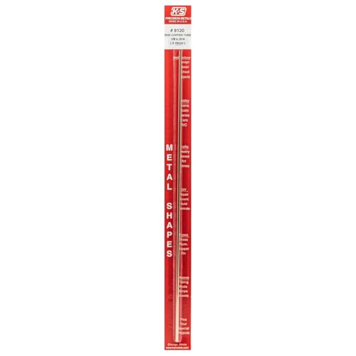 K&S Precision Metals Round Copper Tube 8120 – 1/8" OD x 0.014" Wall x 12" Long – Plumbing, HVAC, Refrigeration, DIY Crafts, Made in USA, 1 Tube