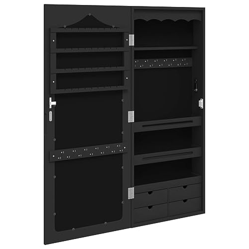Armario de joyas de pared con espejo para ahorrar espacio 6