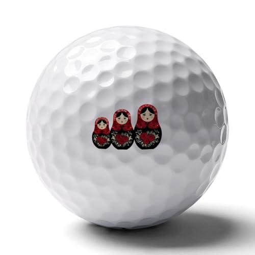 CZWEDRTPK Russian Nesting Dolls Golf Balls for Men and Women