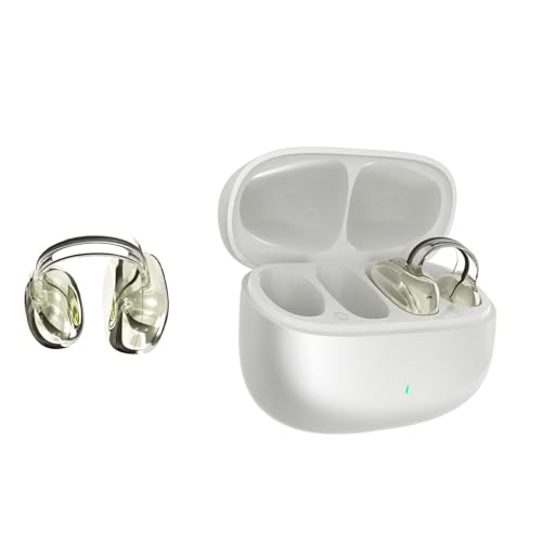 Xmenha Auriculares con clip Bluetooth de conducción aérea inalámbricos abiertos deportes auriculares Bluetooth 5.4 sonido estéreo oído abierto IPX5 para deporte
