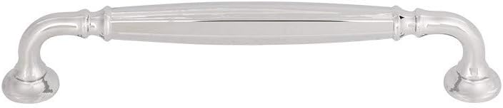 Top_Knobs Barrow Pull Color Polished Chrome 6 5/16" Length Grace Coll Traditional Transitional Bar Handle Kitchen Drawer Cabinet Door Dresser Bathroom Metal Handle Interior Home