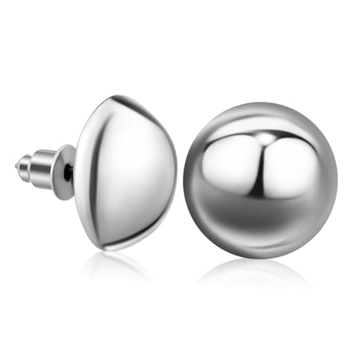 Bijoux half dôme ronds boucles d'oreilles demi-balle cadeau femme