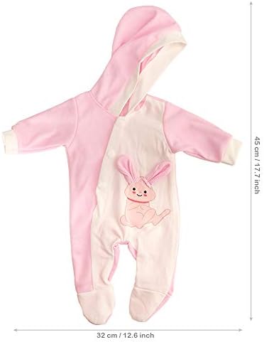 Miunana New Doll Clothes Outfits Overall for 14-16 Inch 35- 45 cm Born Baby Doll, Baby Doll Clothes (Rabbit)