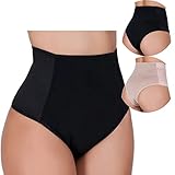 KIT 2 CALCINHA CINTURA ALTA MODELADORA COM ELÁSTICO COMPRESSÃO ZERO BARRIGA (as2, alpha, l, regular, PRETO,NUDE)