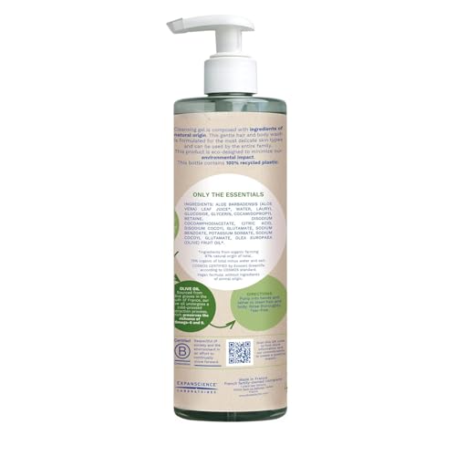 Miniatura 7 de Mustela Gel Limpiador Bio Vegano Con Aceite De Oliva, Aloe Vera Y Glicerina, Cuerpo Y Cabello, Bebé, Toda La Familia - Limpia Suavemente Sin Resecar, 99 Ingredientes De Origen Natural 400ml
