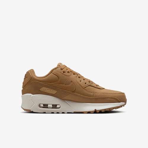 Nike Air Max 90 Big Kids' Shoes (HF6358-200, Flax/Sail/Flax) Size 43