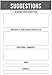 Suggestion Cards 4x6 inch (Pack of 100) | Comment Cards for Suggestion Box Feedback
