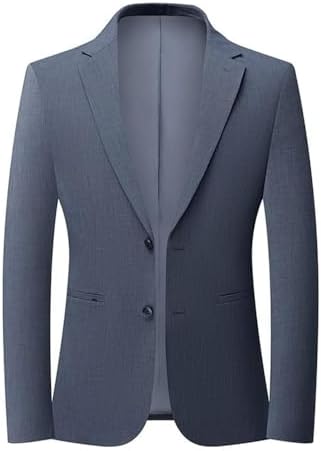 Men&#39;s Slim Fit Lightweight Suit Jacket Fashion Formal Office Business Casual Spring Solid Color Lapel