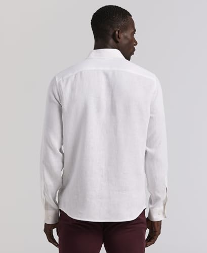 Perry Ellis Men's Solid Linen Long Sleeve Shirt2