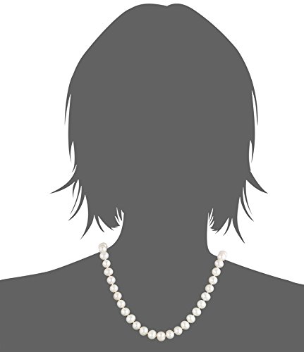 Sterling Silver White Freshwater Cultured A Qualitypearl Necklace (8.5-9Mm), 16" #TOP2