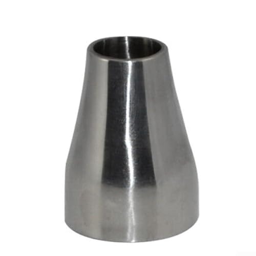 Sanitary Weld Reducer, Stainless Steel 316 Pipe Fitting, Polished Concentric Adapter for Pharmaceutical Food Industry, Multiple Sizes Available(1.25 to 1 inch)