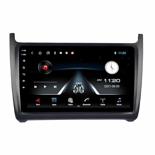Image of Trony 9 inch Android 14 Car Stereo for Volkswagen Ameo | 4GB+64GB | CarPlay & Android Auto | Full HD Touch | WiFi | GPS | Bluetooth | DSP Sound | Reverse Camera | Frame | 1 Year Warranty