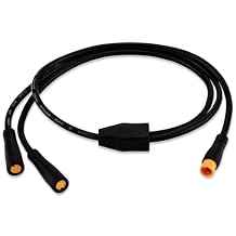 Electric Bike 1T2 Cable Y-Splitter Extending Wire with Waterproof 3 Pin Connector Extension Cable for Ebike Light, Gear Sensor, Brake, Throttle