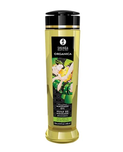 Shunga Óleo de massagem orgânico 240 ml de chá verde 260 g