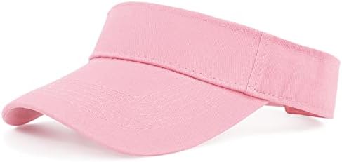 Zando Womens Visor Hats for Women Sun Visors for Women Sports Cotton Visor Hat Unisex Running Cap Summer Hat Beach Hats for Women Sun Protection Caps for Women Outdoor Golf Visors Pink Visor for Men