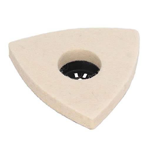 Almofada de Polimento de lã Akozon, Almofada de Polimento de Feltro Triangular de 5 Peças Com Base d