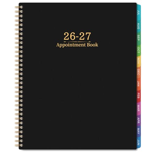 2026-2027 Appointment Book - Daily Planner 2026-2027 from Jul. 2026 - Jun. 2027 30-Minute Interval Weekly Appointment Planners with Colorful Tabs 8.5 x 11