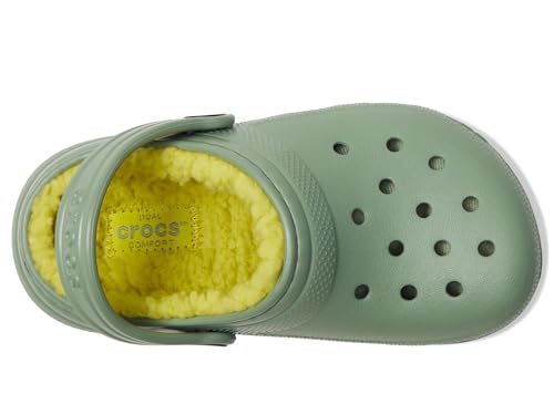 Crocs Unisex Kids Clog,Classic Lined Clog T,Moss,10 UK Child - Image 6