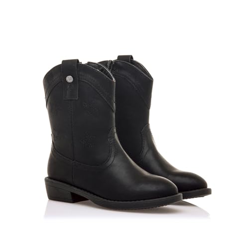 Mtng Para Menina. 49360 Botas Persea Pretas (33), Preto, Tecido, 1 A 3Cm, ZíPer, Casual, Moda Infantil - 6