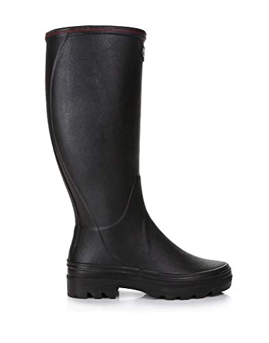 Le Chameau Giverny Jersey Lined Wellington Boots EUR 38 Noir