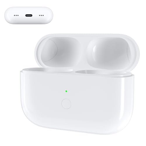 Replacement Charging Case for AirPods Pro 2nd/1st Generation (2022/2019), USB-C Wireless Charger Case with Bluetooth Pairing Sync Button, No Earbuds